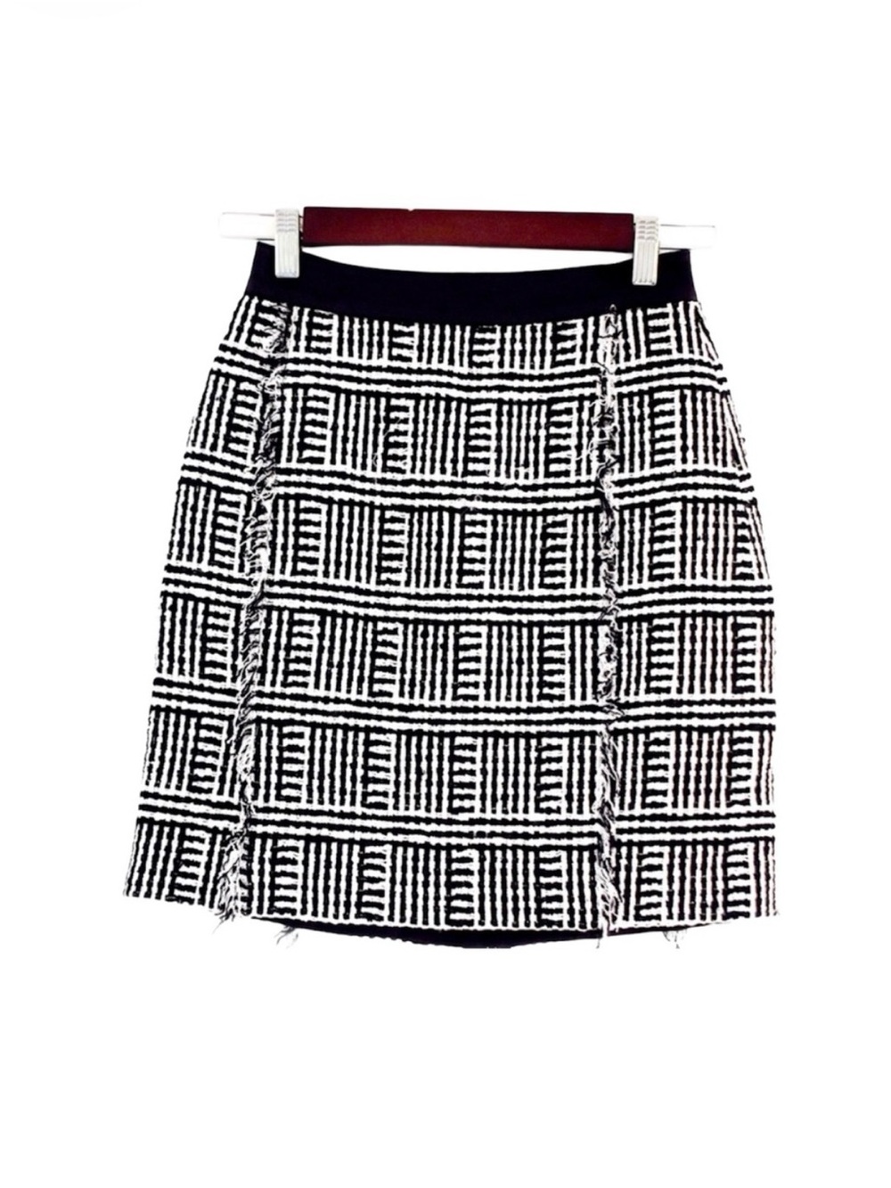 Proenza Schouler cotton black pattern skirt sz 0